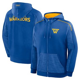 Men's Fanatics Royal Golden State Warriors Back Door Cut Play Defender Full-Zip Hoodie