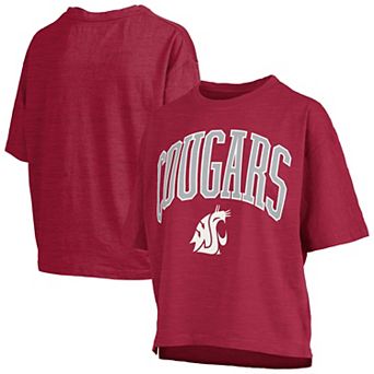 Women's Pressbox Crimson Washington State Cougars Nelson T-Shirt