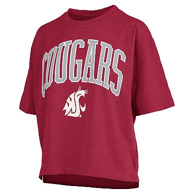Women's Pressbox Crimson Washington State Cougars Nelson T-Shirt