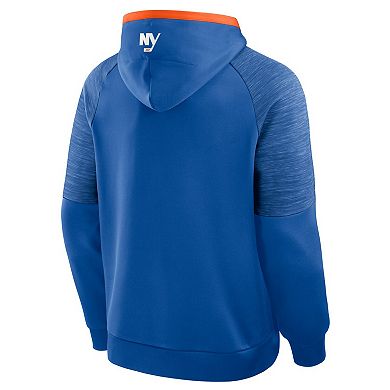 Men's Fanatics Royal New York Islanders Goaltender Defender Pullover Hoodie
