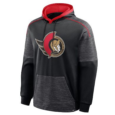 Men's Fanatics Black Ottawa Senators Goaltender Defender Pullover Hoodie