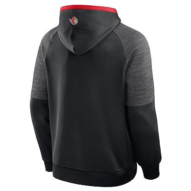 Men's Fanatics Black Ottawa Senators Goaltender Defender Pullover Hoodie