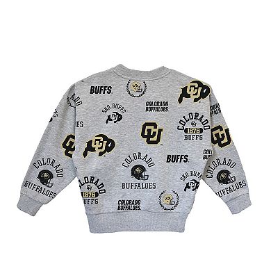 Girls Youth Gameday Couture Heather Gray Colorado Buffaloes Always On Repeat Pullover Sweatshirt