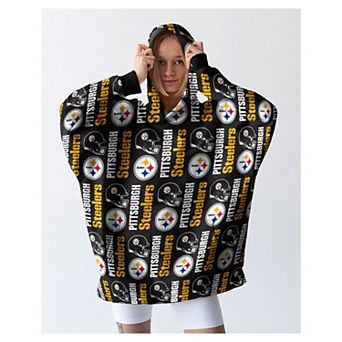 Pegasus Pittsburgh Steelers 54" x 72" Homefield Repeat Logo Wearable Hoodie Blanket