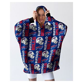 Pegasus Buffalo Bills 54" x 72" Homefield Repeat Logo Wearable Hoodie Blanket