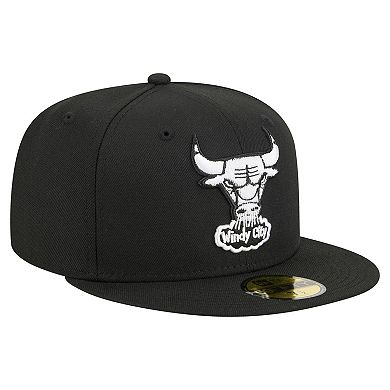 Men's New Era Black Chicago Bulls 59FIFTY Fitted Hat