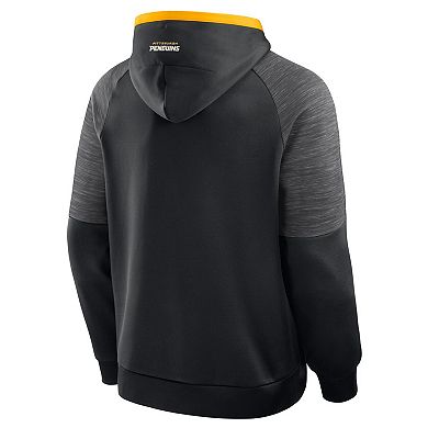 Men's Fanatics Black Pittsburgh Penguins Goaltender Defender Pullover Hoodie