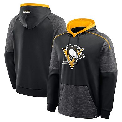 Men's Fanatics Black Pittsburgh Penguins Goaltender Defender Pullover Hoodie