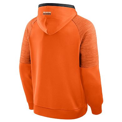 Men's Fanatics Orange Philadelphia Flyers Goaltender Defender Pullover Hoodie