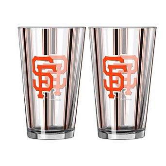 Logo Brands San Francisco Giants Two-Piece 16oz. Striped Pint Glass Set