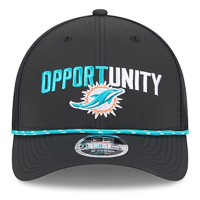 Men's New Era Black Miami Dolphins 2025 Inspire Change 9FORTY M-Crown Adjustable Hat