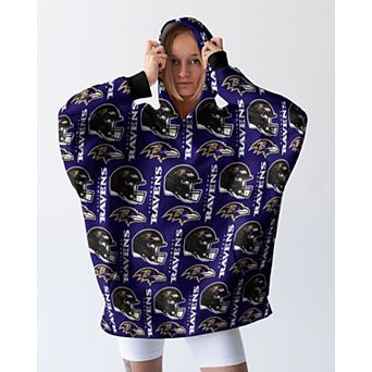 Pegasus Baltimore Ravens 54" x 72" Homefield Repeat Logo Wearable Hoodie Blanket