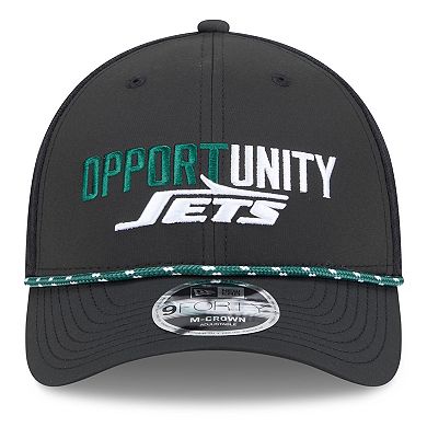 Men's New Era Black New York Jets 2025 Inspire Change 9FORTY M-Crown Adjustable Hat