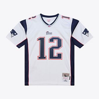 Men's Mitchell & Ness Tom Brady White New England Patriots 2000 Legacy Replica Jersey