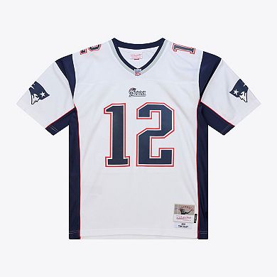 Men's Mitchell & Ness Tom Brady White New England Patriots 2000 Legacy Replica Jersey