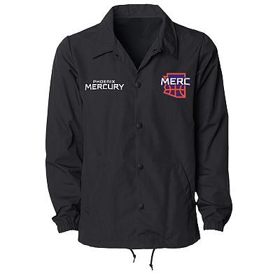 Women's round21 Black Phoenix Mercury Oversized Full-Snap Coaches Jacket