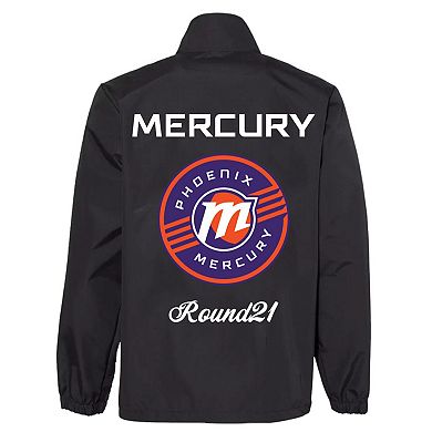 Women's round21 Black Phoenix Mercury Oversized Full-Snap Coaches Jacket