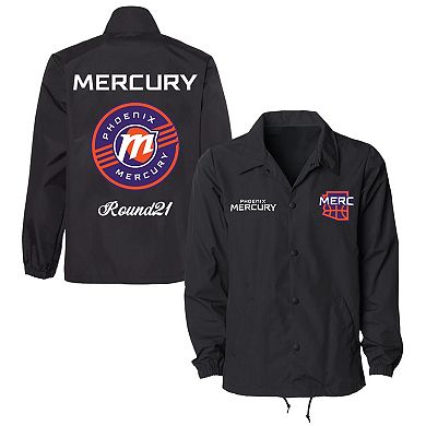 Women's round21 Black Phoenix Mercury Oversized Full-Snap Coaches Jacket
