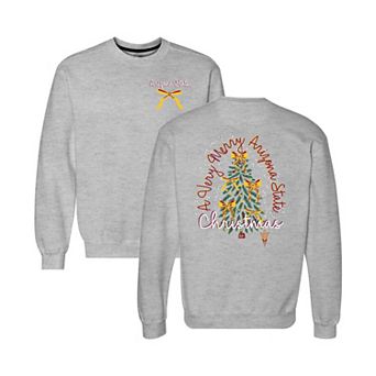 Women's Gray Arizona State Sun Devils Classic Merry Christmas Tree Crewneck Sweatshirt
