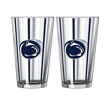Logo Brands Penn State Nittany Lions Two-Piece 16oz. Striped Pint Glass Set
