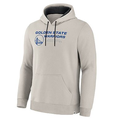 Men's Fanatics Off White Golden State Warriors Crossover Collection Blocked Shot Premium Pullover Hoodie