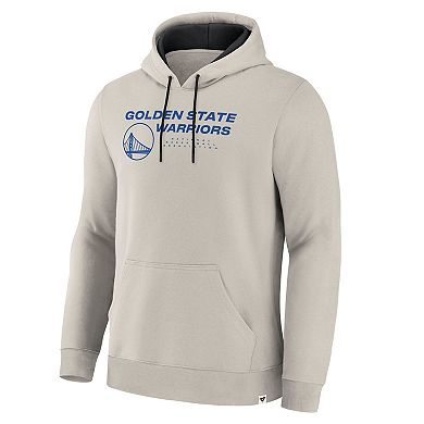 Men's Fanatics Off White Golden State Warriors Crossover Collection Blocked Shot Premium Pullover Hoodie