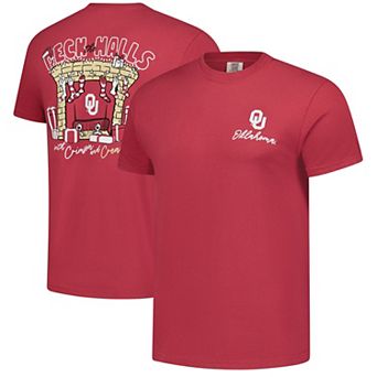 Men's Crimson Oklahoma Sooners Deck the Halls Comfort Colors T-Shirt