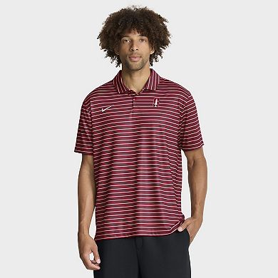 Men's Nike Cardinal Stanford Cardinal 2025 Coaches Premium Tour Stripe Dri-FIT Polo