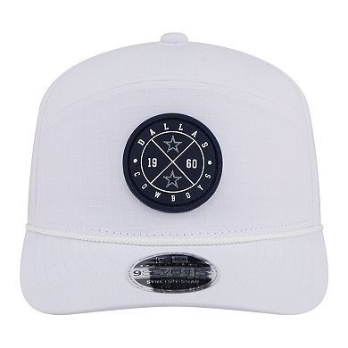 Men's New Era White Dallas Cowboys Quick Strike Split Panel 9SEVENTY Stretch-Snap Hat