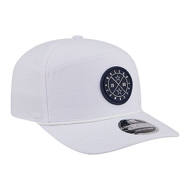 Men's New Era White Dallas Cowboys Quick Strike Split Panel 9SEVENTY Stretch-Snap Hat