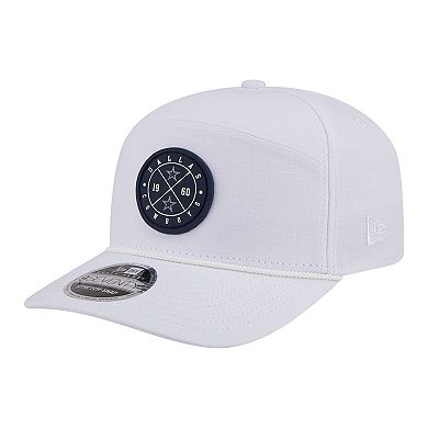 Men's New Era White Dallas Cowboys Quick Strike Split Panel 9SEVENTY Stretch-Snap Hat