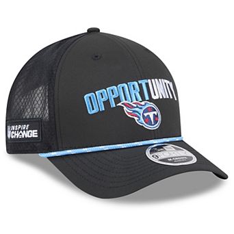 Men's New Era Black Tennessee Titans 2025 Inspire Change 9FORTY M-Crown Adjustable Hat