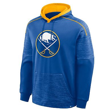 Men's Fanatics Royal Buffalo Sabres Goaltender Defender Pullover Hoodie