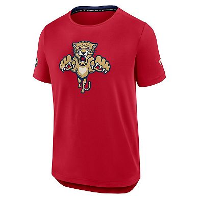 Men's Fanatics Bright Cardinal Florida Panthers 2026 NHL Winter Classic Authentic Pro Tech T-Shirt