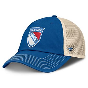 Men's Fanatics Blue/Cream New York Rangers 2026 NHL Winter Classic Trucker Adjustable Hat