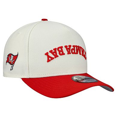 Men's New Era Cream Tampa Bay Buccaneers Upside Down 9FIFTY A-Frame Snapback Hat