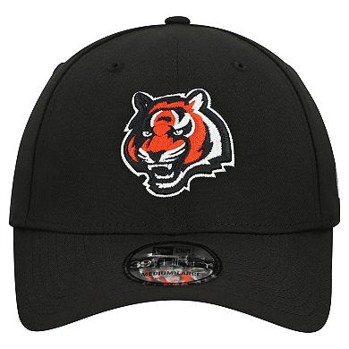Men's New Era Black Cincinnati Bengals Main 39THIRTY Flex Hat