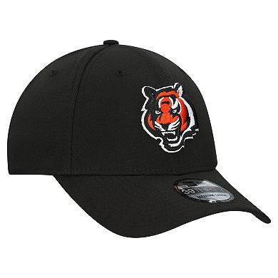 Men's New Era Black Cincinnati Bengals Main 39THIRTY Flex Hat