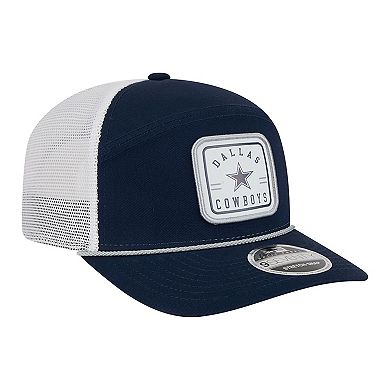 Men's New Era Navy Dallas Cowboys Quick Strike Split Panel 9SEVENTY Stretch-Snap Trucker Hat