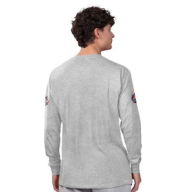Men's Starter Gray/Royal New York Mets Two-Pack Long Sleeve & Short Sleeve T-Shirt Set