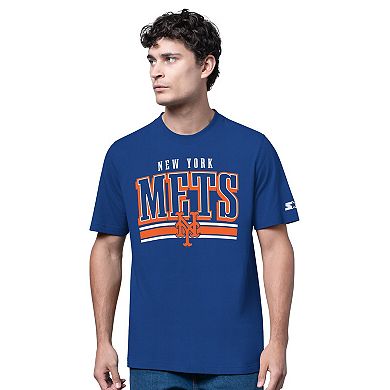 Men's Starter Gray/Royal New York Mets Two-Pack Long Sleeve & Short Sleeve T-Shirt Set