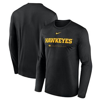 Men's Nike Black Iowa Hawkeyes 2025 Courtside Basketball Shootaround Legend Dri-FIT Long Sleeve T-Shirt