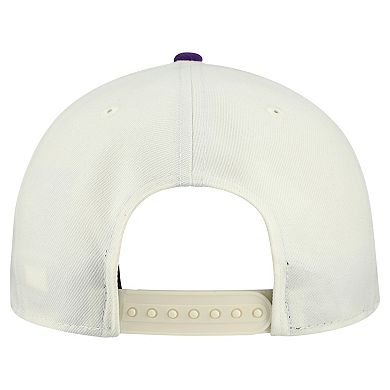 Men's New Era Cream Minnesota Vikings Upside Down 9FIFTY A-Frame Snapback Hat