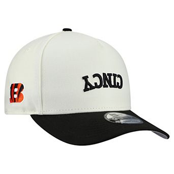 Men's New Era Cream Cincinnati Bengals Upside Down 9FIFTY A-Frame Snapback Hat