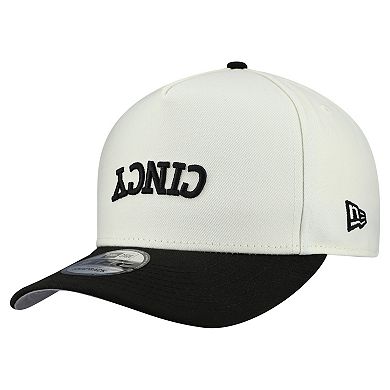 Men's New Era Cream Cincinnati Bengals Upside Down 9FIFTY A-Frame Snapback Hat