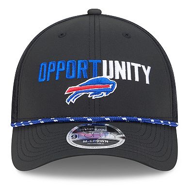 Men's New Era Black Buffalo Bills 2025 Inspire Change 9FORTY M-Crown Adjustable Hat