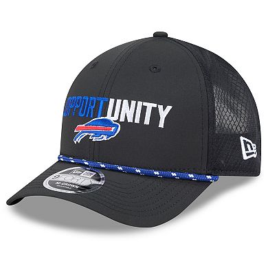 Men's New Era Black Buffalo Bills 2025 Inspire Change 9FORTY M-Crown Adjustable Hat