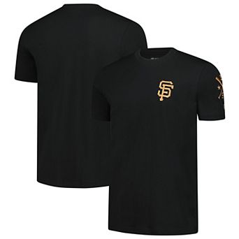 Men's New Era Black San Francisco Giants Bronze Logo with Cross Bats Established T-Shirt
