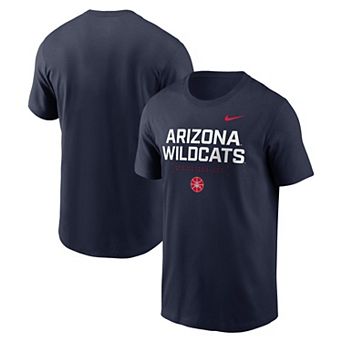 Men's Nike Navy Arizona Wildcats 2025 Courtside Basketball Performance T-Shirt