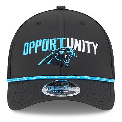 Men's New Era Black Carolina Panthers 2025 Inspire Change 9FORTY M-Crown Adjustable Hat
